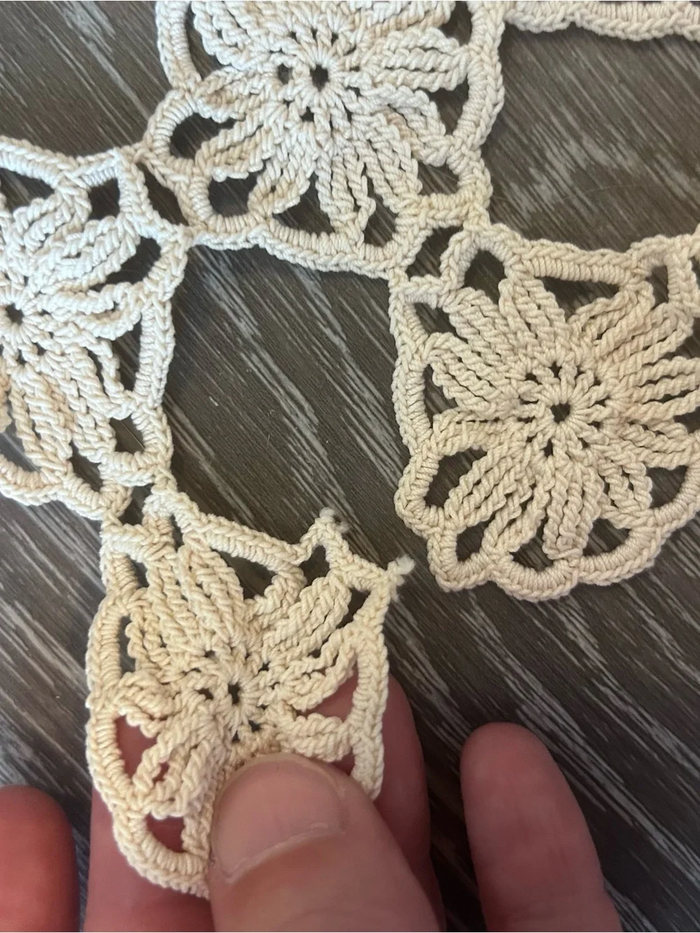 Handmade White Crochet Doily Set - Elegant Table Accents